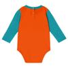 Infant Aqua Miami Dolphins Double Up Long Sleeve Bodysuit and Pants Set view 4