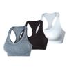 Hanes Women's, Seamless Racerback Sports Bra, Moderate Support, Moisture-Wicking, 1, Black/White/Gray-3 Pack, X Large view 1