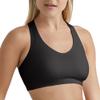 Hanes Women's, Seamless Racerback Sports Bra, Moderate Support, Moisture-Wicking, 1, Black/White/Gray-3 Pack, X Large view 2
