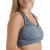 Hanes Women's, Seamless Racerback Sports Bra, Moderate Support, Moisture-Wicking, 1, Black/White/Gray-3 Pack, X Large view 3