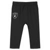Infant Black Las Vegas Raiders Double Up Long Sleeve Bodysuit and Pants Set view 3