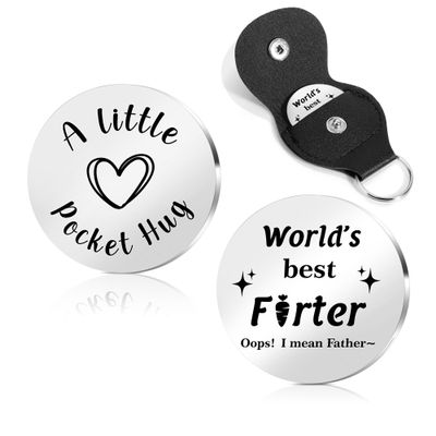 STARKET Christmas Gift For Dad From Daughter From Wife Dads Christmas Gift Ideas Birthday For Dad Gifts Funny Keychains For Daddy White Elephant Gifts For Wolrld's Best Farter