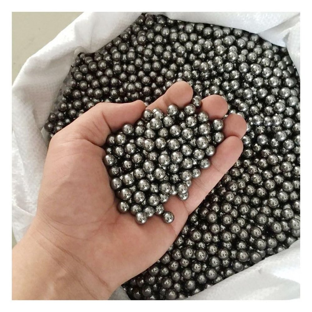 RAMBEX 5.55mm 6 6.35mm 6.5 7 7.14mm 8mm 8.5mm Steel Balls, Stainless Steel Precision Smooth Round Ball for Slingshot/Hunting Steel Tools, 50pcs(8mm)
