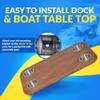Cinnamon Luxury Pontoon Boat Tabletop - Mount Any Table Post Bracket to the Underside of the Top - No-Wobble Pontoon Table Flush Mount Design - Universal Mounting Plate Included  In 6 Colors view 2