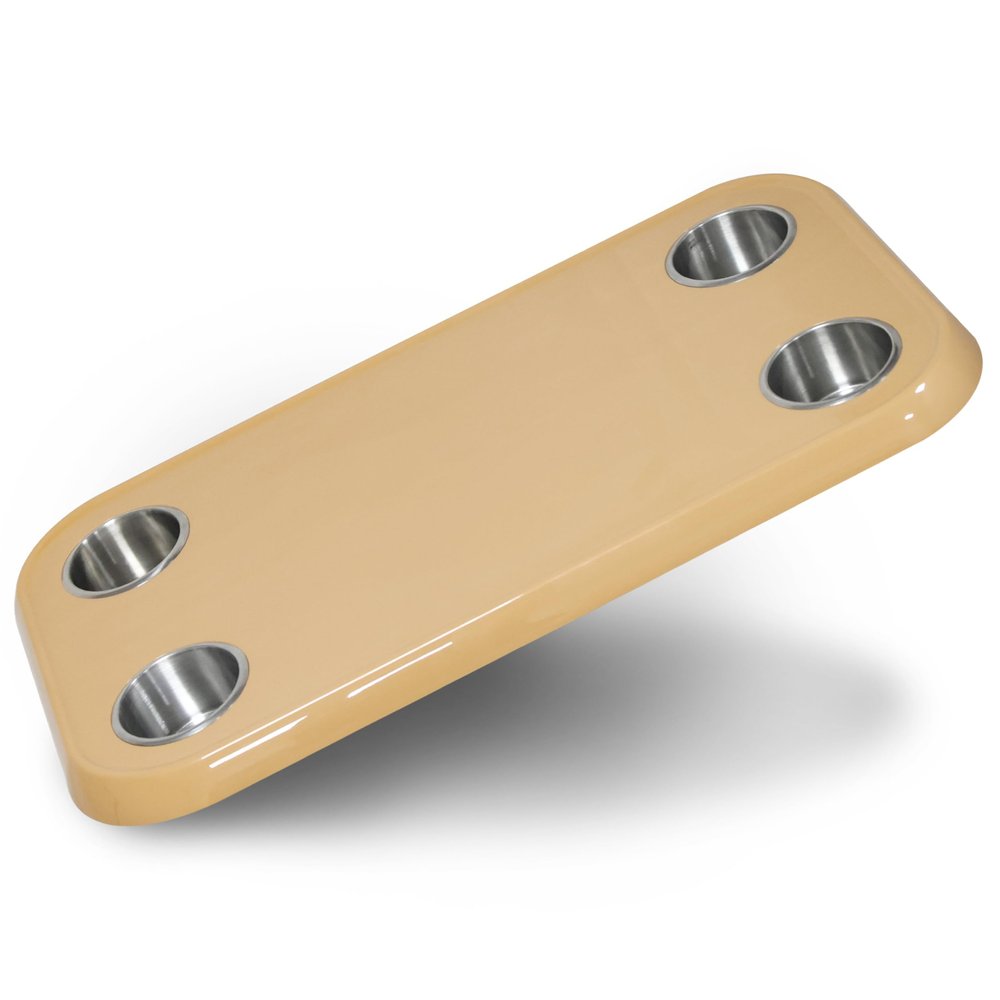 Taupe Luxury Pontoon Boat Tabletop - Mount Any Table Post Bracket to The Underside of The Top - No-Wobble Pontoon Table Flush Mount Design - Universal Mounting Plate Included  Available in 6 Colors