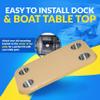 Taupe Luxury Pontoon Boat Tabletop - Mount Any Table Post Bracket to The Underside of The Top - No-Wobble Pontoon Table Flush Mount Design - Universal Mounting Plate Included  Available in 6 Colors view 2