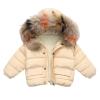 KAGAYD Little Girls Lightweight Packable Coat Cute Hooded Puffer Parka Jacket Kids Toddler Boys (Beige, 3-4 Years) view 1