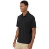 Hanes Moves Performance, Short Sleeve Polo Shirt for Men, Moisture-Wicking, Black, Large view 3