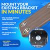 Black Walnut Luxury Pontoon Boat Tabletop - Mount Any Table Post Bracket to the Underside of the Top - No-Wobble Pontoon Table Flush Mount Design - Universal Mounting Plate Included In 6 Colors view 2