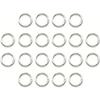20 Pack 0.5 Inch Round Buckle ClipSpring Circle Carabiner Clips, Metal Keyring Keychain Clip for Key Bag Purses(Silver) view 1