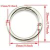 20 Pack 0.5 Inch Round Buckle ClipSpring Circle Carabiner Clips, Metal Keyring Keychain Clip for Key Bag Purses(Silver) view 2