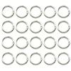 20 Pack 0.5 Inch Round Buckle ClipSpring Circle Carabiner Clips, Metal Keyring Keychain Clip for Key Bag Purses(Silver) view 3