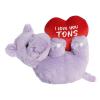 Aurora Heartwarming Valentine I Love You Tons Stuffed Animal - Soft Keepsake for Loved Ones - Perfect for Decorating Rooms and Valentine's Day - Hippo 11 Inches view 2