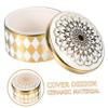 RRULNVGYQ Box Jewelry Holder Earring Storage Small Ceramic Jewelry Trinket Case Necklace Holder Earring Organizer Holder Storage Cases for Jewelry Ceramics White Porcelain Desktop/749 view 3