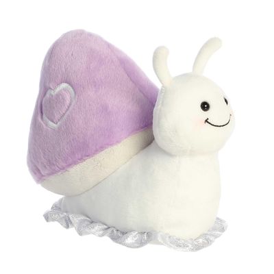 Aurora Heartwarming Valentine Shroomin' Luv Stuffed Animal - Soft Keepsake for Loved Ones - Perfect for Decorating Rooms and Valentine's Day - Purple 9 Inches