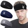 3pcs Sweat Bands Headbands Men Skull Finger Sports Headbands for Men Sweatbands for Mens Women Head Band Running Workout Headband for Mens Hairband for Sweat Moisture Wicking Yoga Gym Gifts view 1