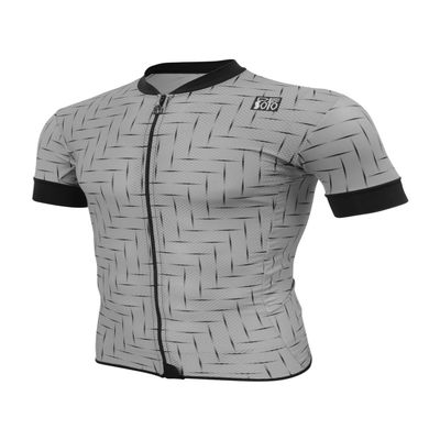 De Soto Skin Cooler Full Zip Tri Top Short Sleeve - FVSC - (Graphite Laser, Small)