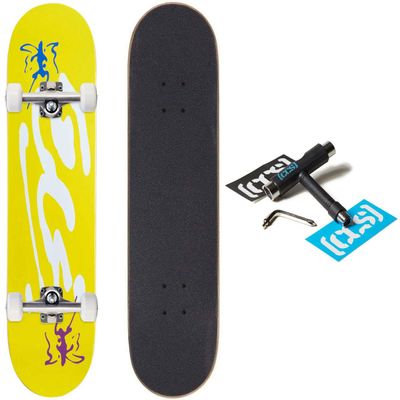 [CCS] Ink Blot Logo Skateboard Complete - Yellow - 7.50"