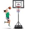 Kids Basketball Hoop Outdoor - 33 inch Backboard, 70-84in Adjustable Height, Portable Basketball Hoops & Goals for Kids/Teenagers/Youth in Backyard/Driveway/Indoor - Fillable Base view 1