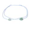 JPHHRP 1Pcs Natural Smoth Irregular Stone Charm Anklet Bohemia Adjustable Rope Men Women's,Lapis Lazuli view 4
