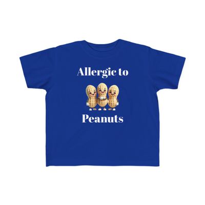 Allergic to Peanuts 2 Toddler's Fine Jersey Tee Royal