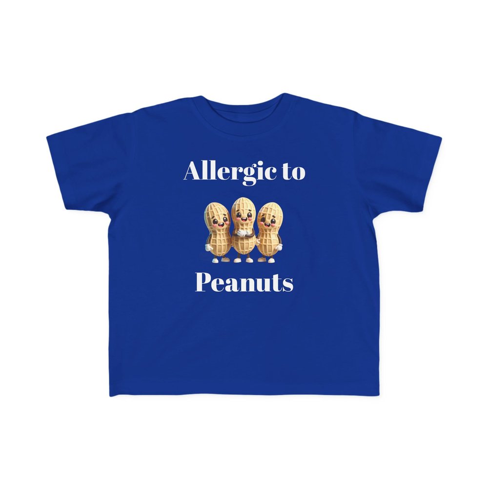 Allergic to Peanuts 2 Toddler's Fine Jersey Tee Royal