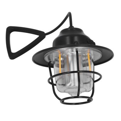 Hanging Pendant Camping Lantern Lights 4 Modes Soft Light Type C Charging Iron Lampshade Hanging Tent Light Camping Lamp