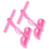 4 Tube Elastic Pull Rope Sit Up Training Pedal Resistance Band Yoga Stretching Fitness Equipment (Pink)