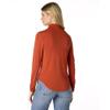 Cable & Gauge Women's Long Sleeve Ruched Turtleneck - Soft Layering Top, Stylish Collared Design, Warm & Versatile Winter Essential - Burntochre - XS view 3
