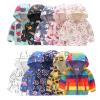 Toddler Boys Girls Floral Printed Coats Windproof Jacket Hooded Trench Lightweight Zipper Hooded (Blue-3, 2-3 Years) view 2