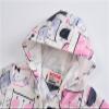 Toddler Boys Girls Floral Printed Coats Windproof Jacket Hooded Trench Lightweight Zipper Hooded (Blue-3, 2-3 Years) view 3