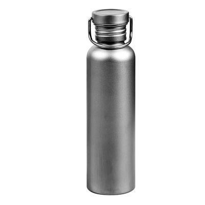 IGRIXLSD 2PCS Pure Titanium Outdoor Sports Bottle Mountaineering Biking Camping Single-layer Portable Pure Titanium Water Bottle(750ML)