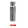 IGRIXLSD 2PCS Pure Titanium Outdoor Sports Bottle Mountaineering Biking Camping Single-layer Portable Pure Titanium Water Bottle(750ML) view 2