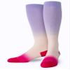 Comrad Double Dip Ombre Nylon Knee High Socks - 15-20mmHg Graduated Compression Socks, (Rose/Purple/Berry, Large) - Breathable Support Socks for Men, Pregnant Women, Nurses, Home, Work & Travel view 1