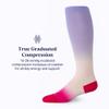 Comrad Double Dip Ombre Nylon Knee High Socks - 15-20mmHg Graduated Compression Socks, (Rose/Purple/Berry, Large) - Breathable Support Socks for Men, Pregnant Women, Nurses, Home, Work & Travel view 4