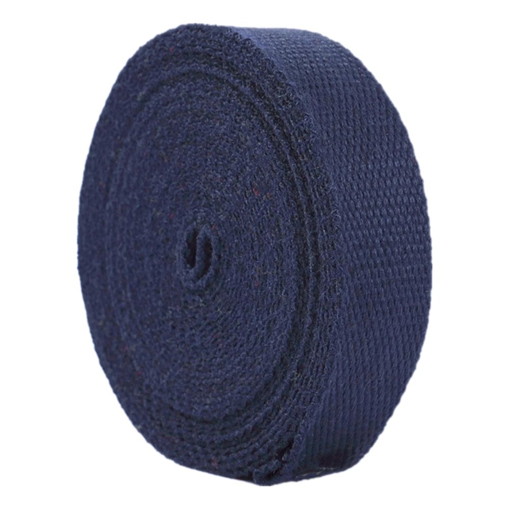 YunYunStrap Cotton Webbing 1 inch Dark Blue, 5 Yard Cotton Strap for Tote Canvas Bags Crafts Sewing