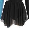 AFAVOM Figure Ice Skating Dress for Women Long Sleeve Glitters Ballet Dance Dress Sparkle Gymnastics Competition Dancewear Dress Performance Lyrical Ruffle Mesh Costume Skirted Leotards Blue XS view 4