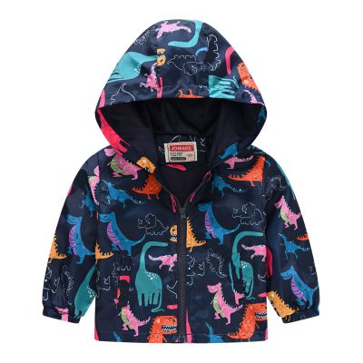 Toddler Boys Girls Floral Printed Coats Windproof Jacket Hooded Trench Lightweight Zipper Hooded (Pink-1, 2-3 Years)