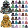Toddler Boys Girls Floral Printed Coats Windproof Jacket Hooded Trench Lightweight Zipper Hooded (Pink-1, 2-3 Years) view 4