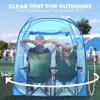 All Weather Proof Pod Sports Tent,Outdoor Weather Tent Sports Pod Pop Up Shelter with Sealed Floor,Pop Up Screen House with Carry Bag,Screen Room for Sport Event,Camping,Fishing-63"x63"x62"Blue view 2