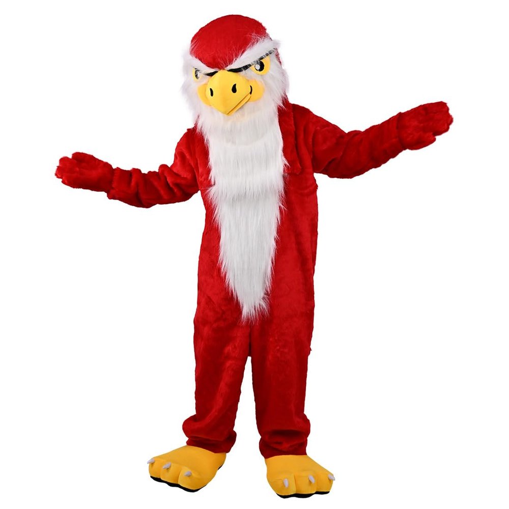 Red Eagle Mascot Costume Fancy Dress Cartoon Outfit