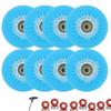 8 Pack Light Up Inline Skate Wheels 72mm 76mm 80mm 64mm 68mm 70mm Inline Wheels Replacement with ABEC9 Bearing 90A Indoor Outdoor Wheel (Blue,76mm) view 1