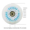 8 Pack Light Up Inline Skate Wheels 72mm 76mm 80mm 64mm 68mm 70mm Inline Wheels Replacement with ABEC9 Bearing 90A Indoor Outdoor (Blue,80mm) view 2