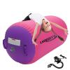 Gymnastics Tumbling Equipment Inflatable Air Roller Balance Cylinder with Pump, 0.6mm High-Density PVC, Air Barrel Trainer for Back Handspring, Cheerleading, Yoga & Gym Multiple Sizes 2.6FT4FT Length view 1