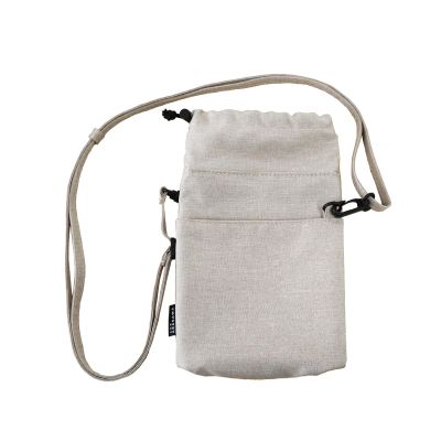 Washable Insulated Water Bottle Bag Compact Cold & Thermal Protection PET Bottle Holder with Loop, Pocket, & Carabiner, Ideal for Work, Picnics & Outdoors (Beige)