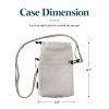 Washable Insulated Water Bottle Bag Compact Cold & Thermal Protection PET Bottle Holder with Loop, Pocket, & Carabiner, Ideal for Work, Picnics & Outdoors (Beige) view 3