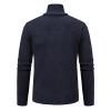 Muscularfit Mens Pullover Sweater Polo Long Sleeve Quarter Zip Golf Knitted Sweaters Slim Fit Knitted Knitwear Winter Coat Prime Big Deal Days October 8-9 Men Mens Quarter Zip Golf Shirt Navy XL view 4