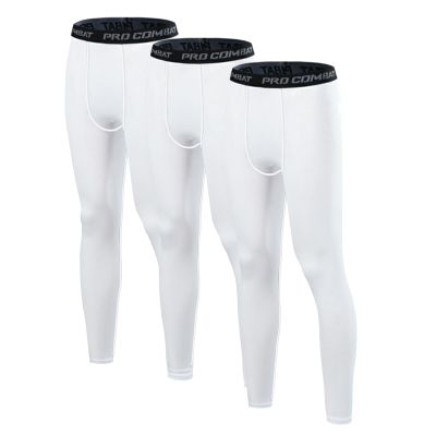 HYCOPROT 3 Pack Men's Compression Pants Athletic Tight,Leggings Base Layer Bottoms for Running Workout Sports Yoga Basketball