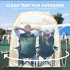 All Weather Proof Pod Sports Tent,Outdoor Weather Tent Sports Pod Pop Up Shelter with Sealed Floor,Pop Up Screen House with Carry Bag,Screen Room for Sport Event,Camping,Fishing-63"x63"x62"Clear view 2