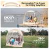 All Weather Proof Pod Sports Tent,Outdoor Weather Tent Sports Pod Pop Up Shelter with Sealed Floor,Pop Up Screen House with Carry Bag,Screen Room for Sport Event,Camping,Fishing-63"x63"x62"Clear view 4